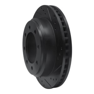 Ford E-150 Brake Rotor (1) - Rear Right - R1 Concepts - Drilled & Slotted - Black - `08-`25